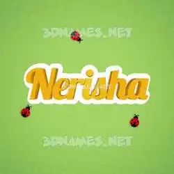 nerisha in Ladybugs style - 3D name wallpaper
