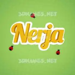 nerja in Ladybugs style - 3D name wallpaper