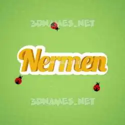 nermen in Ladybugs style - 3D name wallpaper