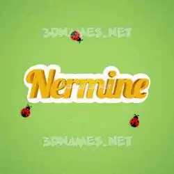 nermine in Ladybugs style - 3D name wallpaper