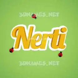 nerti in Ladybugs style - 3D name wallpaper
