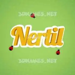 nertil in Ladybugs style - 3D name wallpaper