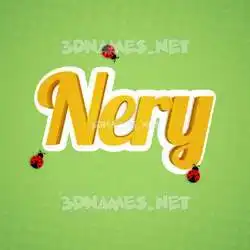 nery in Ladybugs style - 3D name wallpaper