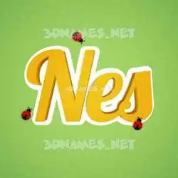 nes in Ladybugs style - 3D name wallpaper