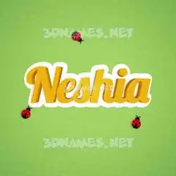 neshia in Ladybugs style - 3D name wallpaper