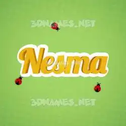 nesma in Ladybugs style - 3D name wallpaper