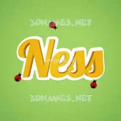 ness in Ladybugs style - 3D name wallpaper