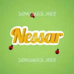 nessar in Ladybugs style - 3D name wallpaper