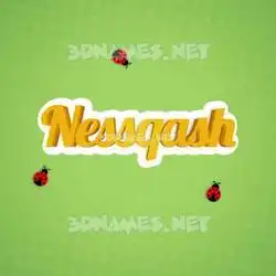 nessqash in Ladybugs style - 3D name wallpaper