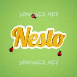 nesto in Ladybugs style - 3D name wallpaper