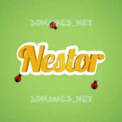 nestor in Ladybugs style - 3D name wallpaper