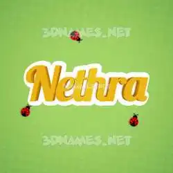 nethra in Ladybugs style - 3D name wallpaper