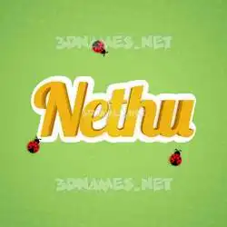 nethu in Ladybugs style - 3D name wallpaper