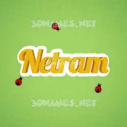 netram in Ladybugs style - 3D name wallpaper