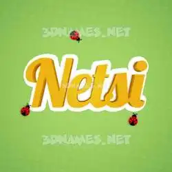 netsi in Ladybugs style - 3D name wallpaper