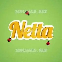 netta in Ladybugs style - 3D name wallpaper