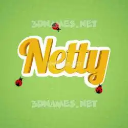 netty in Ladybugs style - 3D name wallpaper