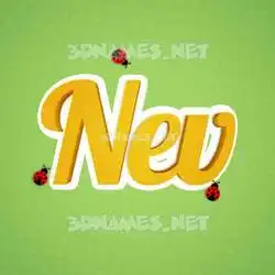 nev in Ladybugs style - 3D name wallpaper