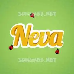 neva in Ladybugs style - 3D name wallpaper