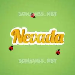 nevada in Ladybugs style - 3D name wallpaper