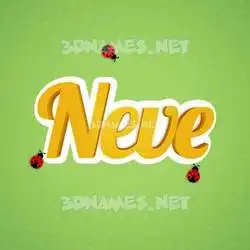 neve in Ladybugs style - 3D name wallpaper