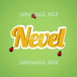 nevel in Ladybugs style - 3D name wallpaper