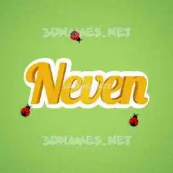 neven in Ladybugs style - 3D name wallpaper