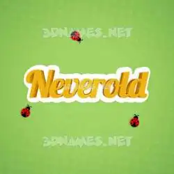 neverold in Ladybugs style - 3D name wallpaper