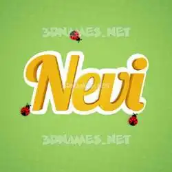 nevi in Ladybugs style - 3D name wallpaper