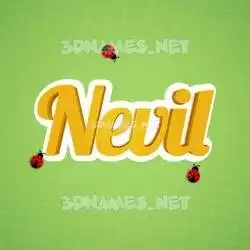 nevil in Ladybugs style - 3D name wallpaper