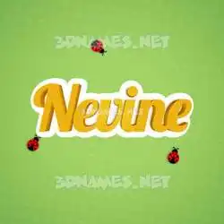 nevine in Ladybugs style - 3D name wallpaper