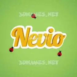 nevio in Ladybugs style - 3D name wallpaper