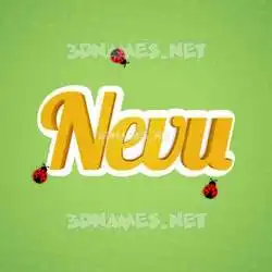 nevu in Ladybugs style - 3D name wallpaper