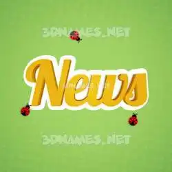 news in Ladybugs style - 3D name wallpaper