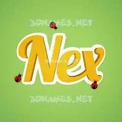 nex in Ladybugs style - 3D name wallpaper