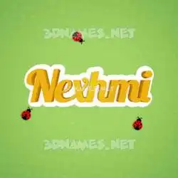 nexhmi in Ladybugs style - 3D name wallpaper