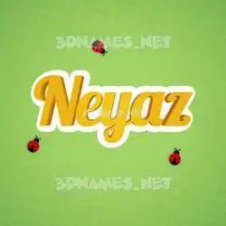 neyaz in Ladybugs style - 3D name wallpaper