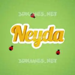 neyda in Ladybugs style - 3D name wallpaper