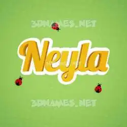 neyla in Ladybugs style - 3D name wallpaper
