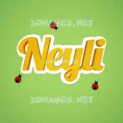 neyli in Ladybugs style - 3D name wallpaper