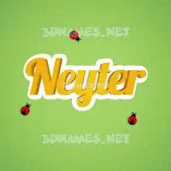 neyter in Ladybugs style - 3D name wallpaper