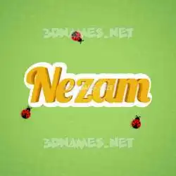 nezam in Ladybugs style - 3D name wallpaper