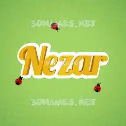 nezar in Ladybugs style - 3D name wallpaper