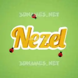 nezel in Ladybugs style - 3D name wallpaper