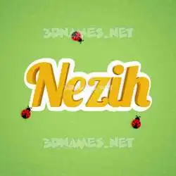 nezih in Ladybugs style - 3D name wallpaper