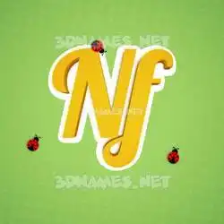 nf in Ladybugs style - 3D name wallpaper