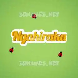 ngahiraka in Ladybugs style - 3D name wallpaper