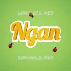 ngan in Ladybugs style - 3D name wallpaper