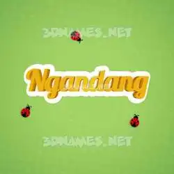 ngandang in Ladybugs style - 3D name wallpaper