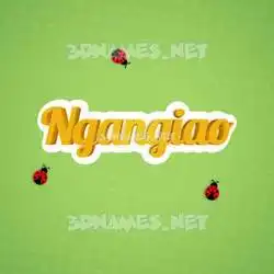 ngangiao in Ladybugs style - 3D name wallpaper